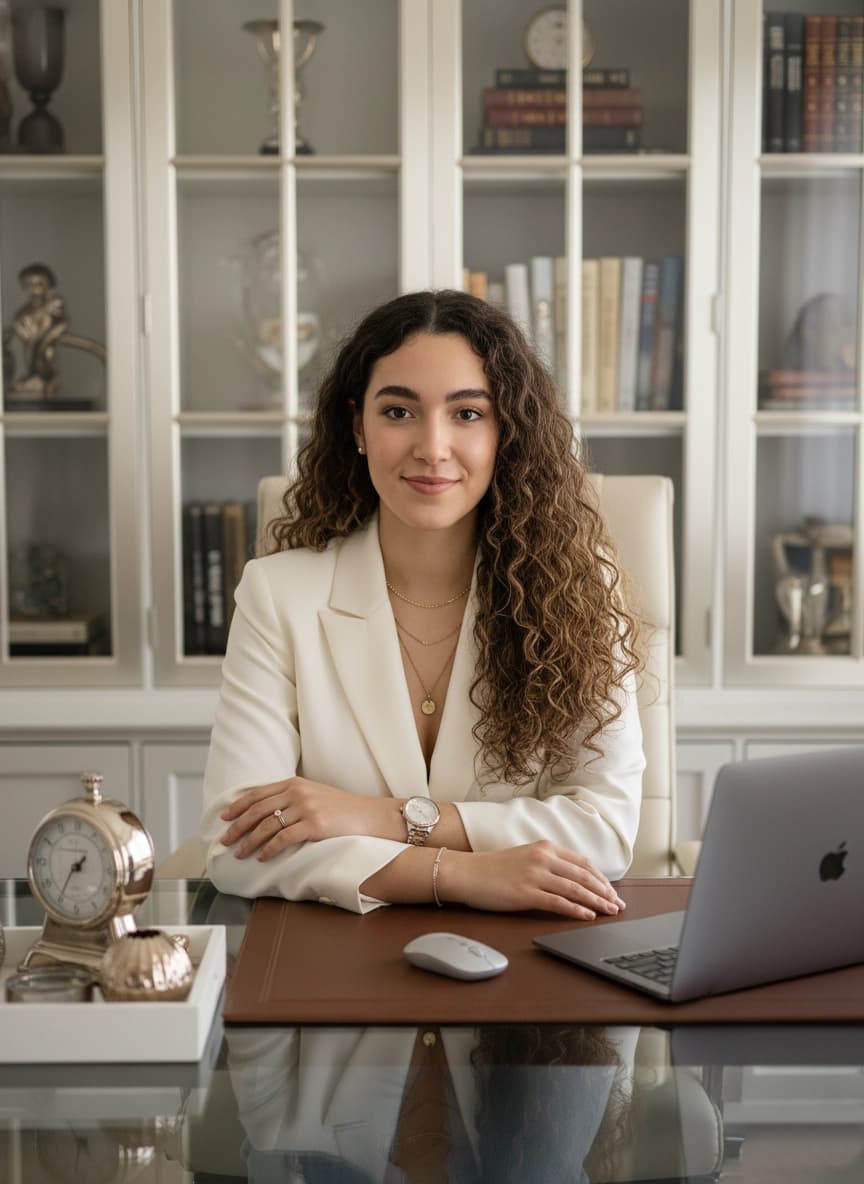 Retrato profissional em ambiente de trabalho