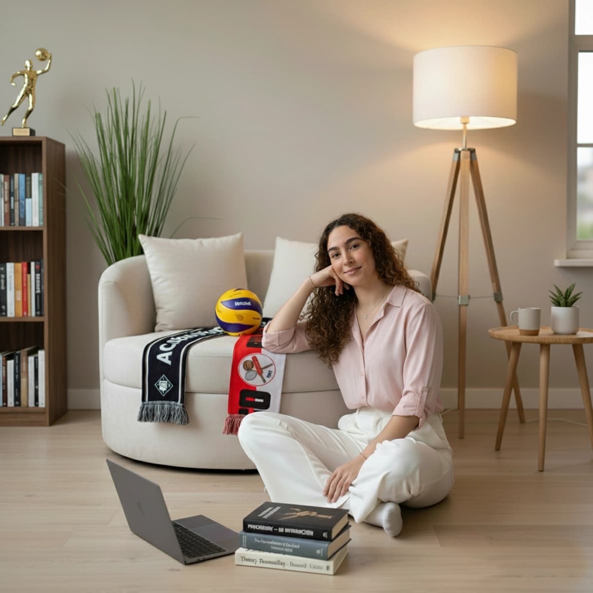Nádia Baptista num momento de reflexão num ambiente acolhedor